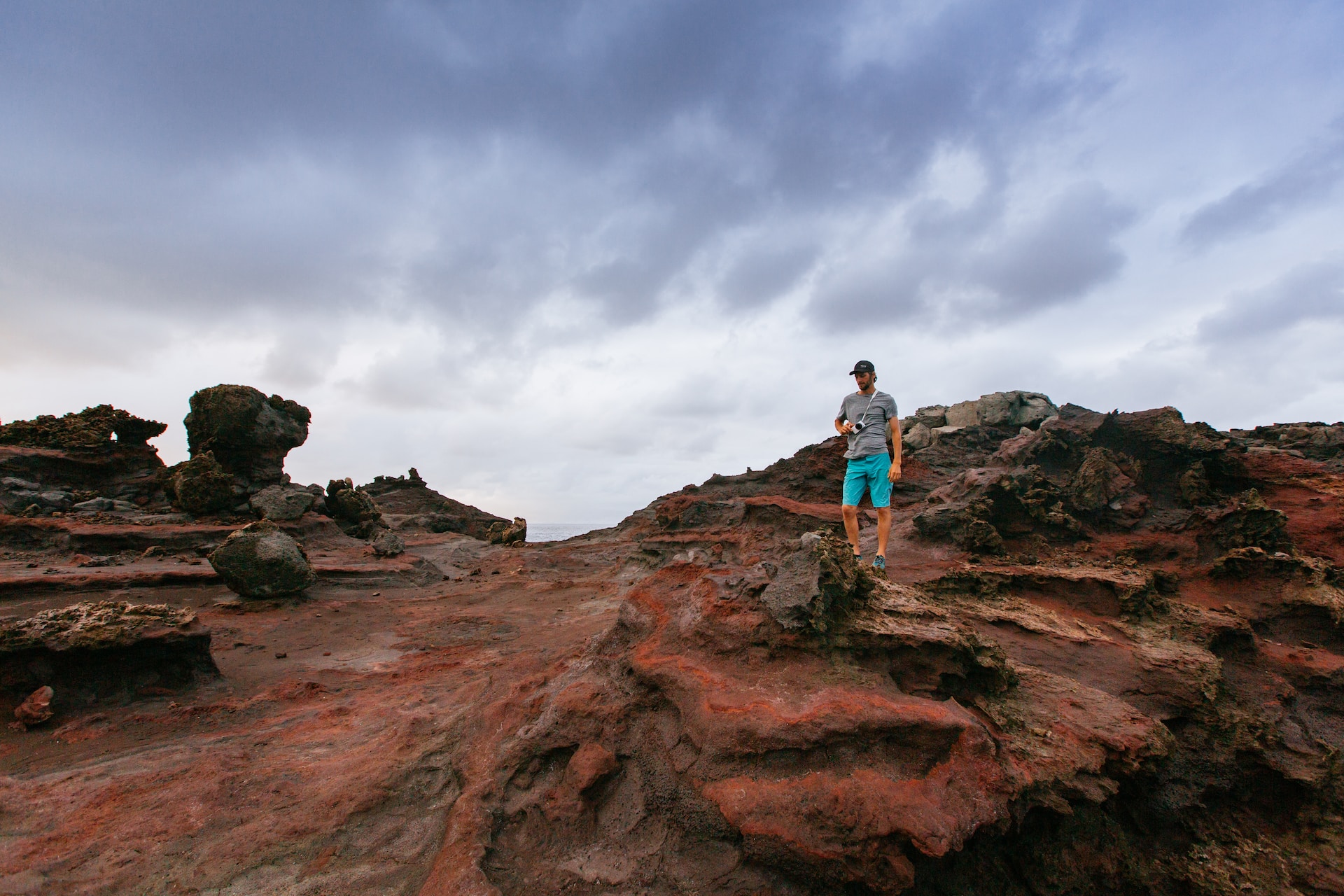 Person standing at Nakalele Blowhole Nakalele Blowhole